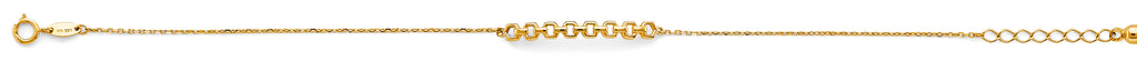 14K Yellow Gold Center ID Lock Bracelet