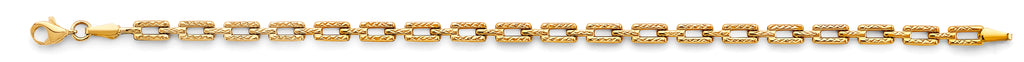 14K Yellow Gold Lock Fancy Bracelet