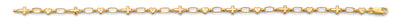 14K Yellow Gold Heart And Cross Bracelet