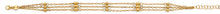 Load image into Gallery viewer, 14K Yellow Gold 3 Line Link Ball Bracelet