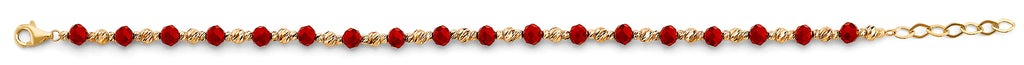 14K Yellow Gold Coral Bracelet