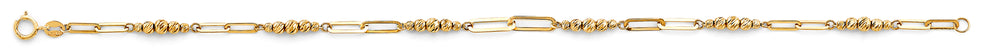 14K Yellow Gold Light Infiniti And Link Bracelet