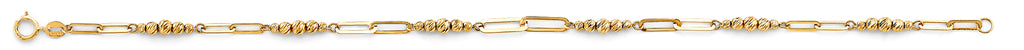 14K Yellow Gold Light Infiniti And Link Bracelet