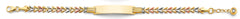 14K Tri Color Gold Baby ID CZ Bracelet