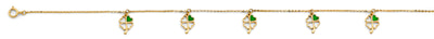 14K Yellow Gold Clover Charm Light Bracelet
