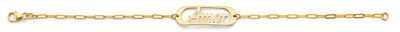 14K Yellow Gold Amor Center ID Bracelet