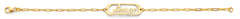 14K Yellow Gold Amor Center ID Bracelet