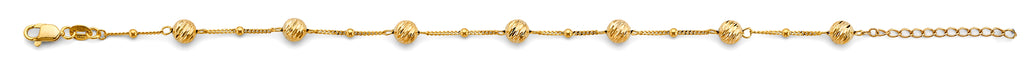 14K Yellow Gold DC Ball Bracelet