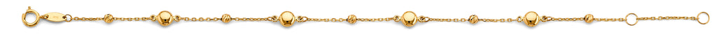 14K Yellow Gold Light Ball Bracelet