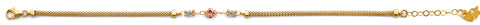 14K Tri Color Gold Center Ball Bracelet