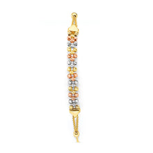 Load image into Gallery viewer, 14K Tri Color Gold Friendship Ball Bracelet