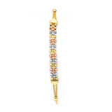 14K Tri Color Gold Friendship Ball Bracelet