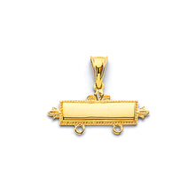 Load image into Gallery viewer, 14K Yellow Gold Polished Rectangular Bar Top Charm