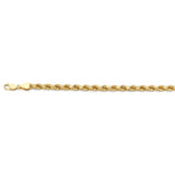 14K Yellow Gold Solid Rope 6.4mm Chain