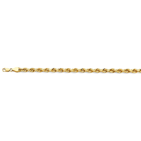 14K Yellow Gold Solid Rope 5.6mm Chain