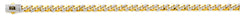 14K Two Tone Gold 6.5mm Monaco Curb With CZ Link Chain