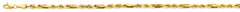 14K Yellow Gold 3.5mm Hollow Figaro Rope Chain