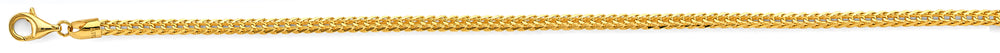 14K Yellow Gold 3mm 8DC Open Franco Chain