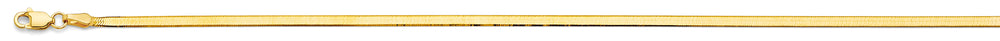 14K Yellow Gold 2.5mm Flex Herringbone Chain