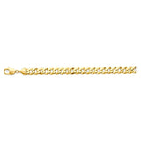 14K Yellow Gold 10mm Solid Bevelled Curb Chain