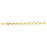 14K Yellow Gold 8mm Solid Bevelled Curb Chain