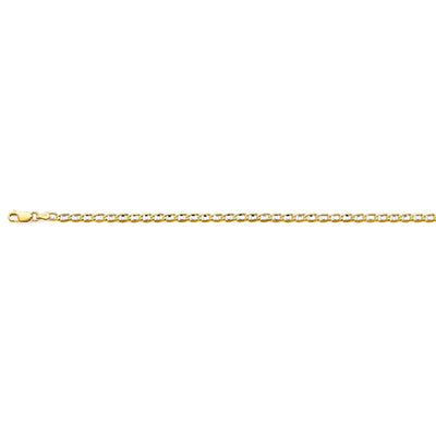 14K Two Tone Gold Light 4.2mm Mariner Chain