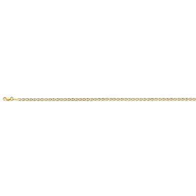 14K Two Tone Gold Light 2.9mm Mariner Chain