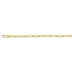 14K Yellow Gold 6mm Hollow Mariner 3+1 Chain