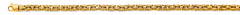 14K Yellow Gold 4.4mm Hollow Round Byzantine Chain