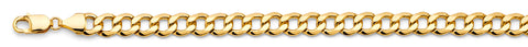 14K Yellow Gold 8.9mm Hollow Bevelled Curb Chain