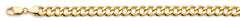 14K Yellow Gold 8.9mm Hollow Bevelled Curb Chain