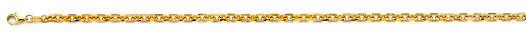 14K Yellow Gold 2.9mm Solid DC Cable Chain