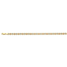 Load image into Gallery viewer, 14K Tri Color Gold 5.4mm Flat Mariner Star DC Chain