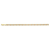 14K Tri Color Gold 5.4mm Flat Mariner Star DC Chain