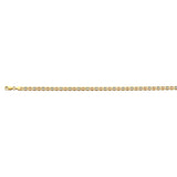 14K Tri Color Gold 4.3mm Flat Mariner Star DC Chain