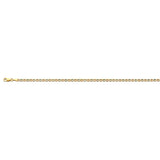 14K Tri Color Gold 3.1mm Flat Mariner Star DC Chain