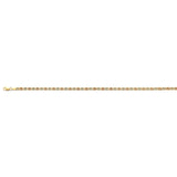 14K Tri Color Gold 3.1mm Flat Valentino Star DC Chain