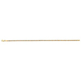 14K Tri Color Gold 2.3mm Flat Valentino Star DC Chain