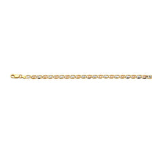 Load image into Gallery viewer, 14K Tri Color Gold 4.2mm Heart Valentino Star DC Chain