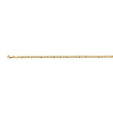 14K Tri Color Gold 3.2mm Flower Valentino Star DC Chain