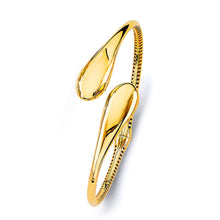 Load image into Gallery viewer, 14K Yellow Gold Fancy Tear Drop Shape Oval Bangle