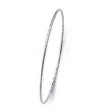 Load image into Gallery viewer, 14K White Gold 1.5mm Light Braided Bangle