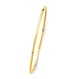 14K Yellow Gold 1.5mm Light Plain Bangle