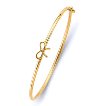 Load image into Gallery viewer, 14K Yellow Gold Baby Flexible Bangle With Ribbon