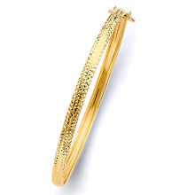 Load image into Gallery viewer, 14K Yellow Gold 5mm Crystal DC Flexible Bangle