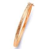 14K Pink Gold 5mm Crystal DC Flexible Bangle