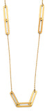 14K Yellow Gold Flat Paperclip Necklace