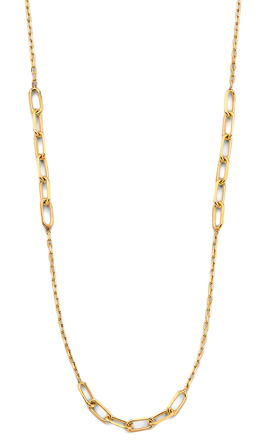 14K Yellow Gold Light Mixed Necklace
