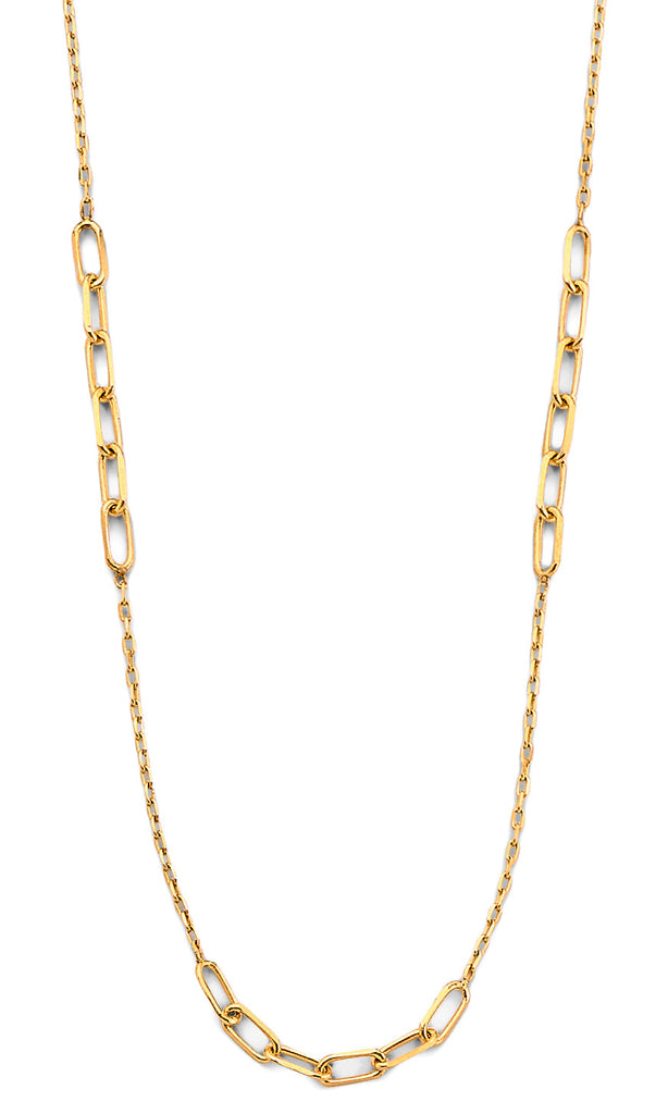 14K Yellow Gold Light Mixed Necklace