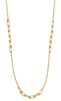 14K Yellow Gold Light Mixed Necklace